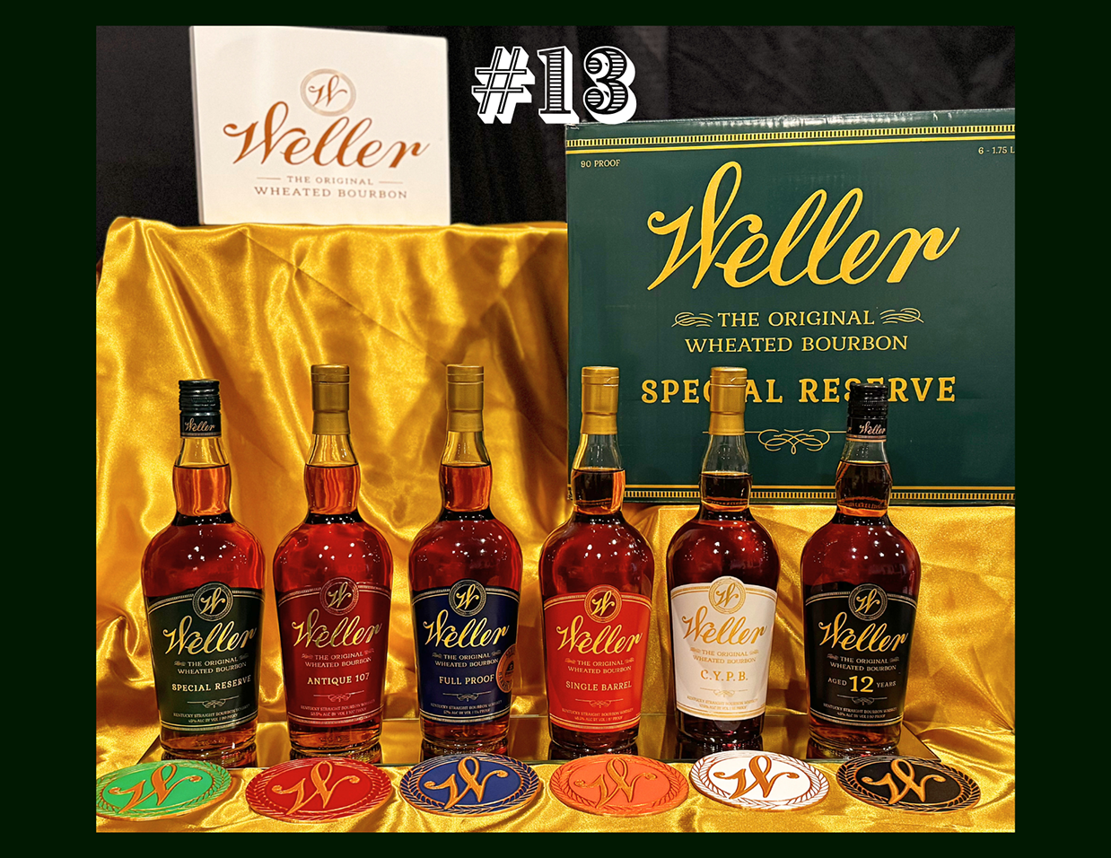 13TH WELLER RAINBOW W_ COASTER SET