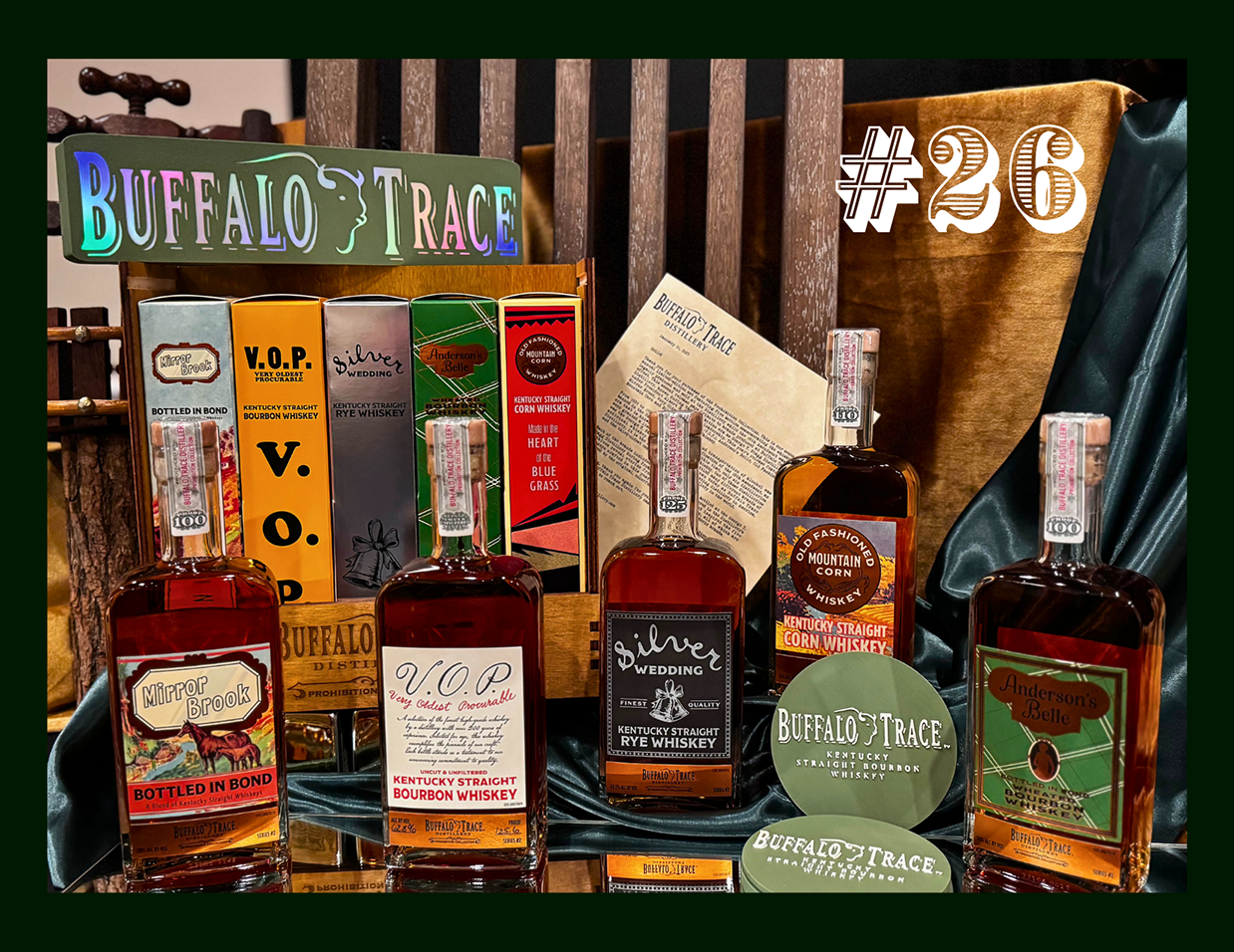 26TH BUFFALO TRACE PROHIBITION COLLECTION W_ SIGN, COASTERS