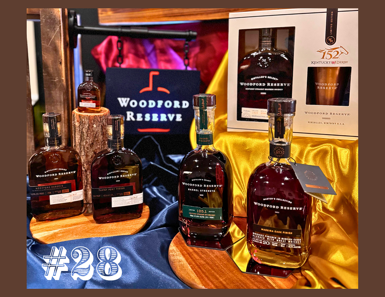 28TH WOODFORD RESERVE W_ LIGHT & COASTER SET