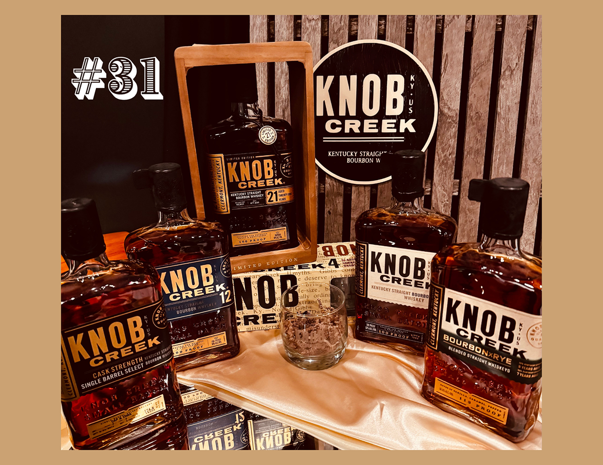31ST KNOB CREEK W_ GLASSES & COASTER SET