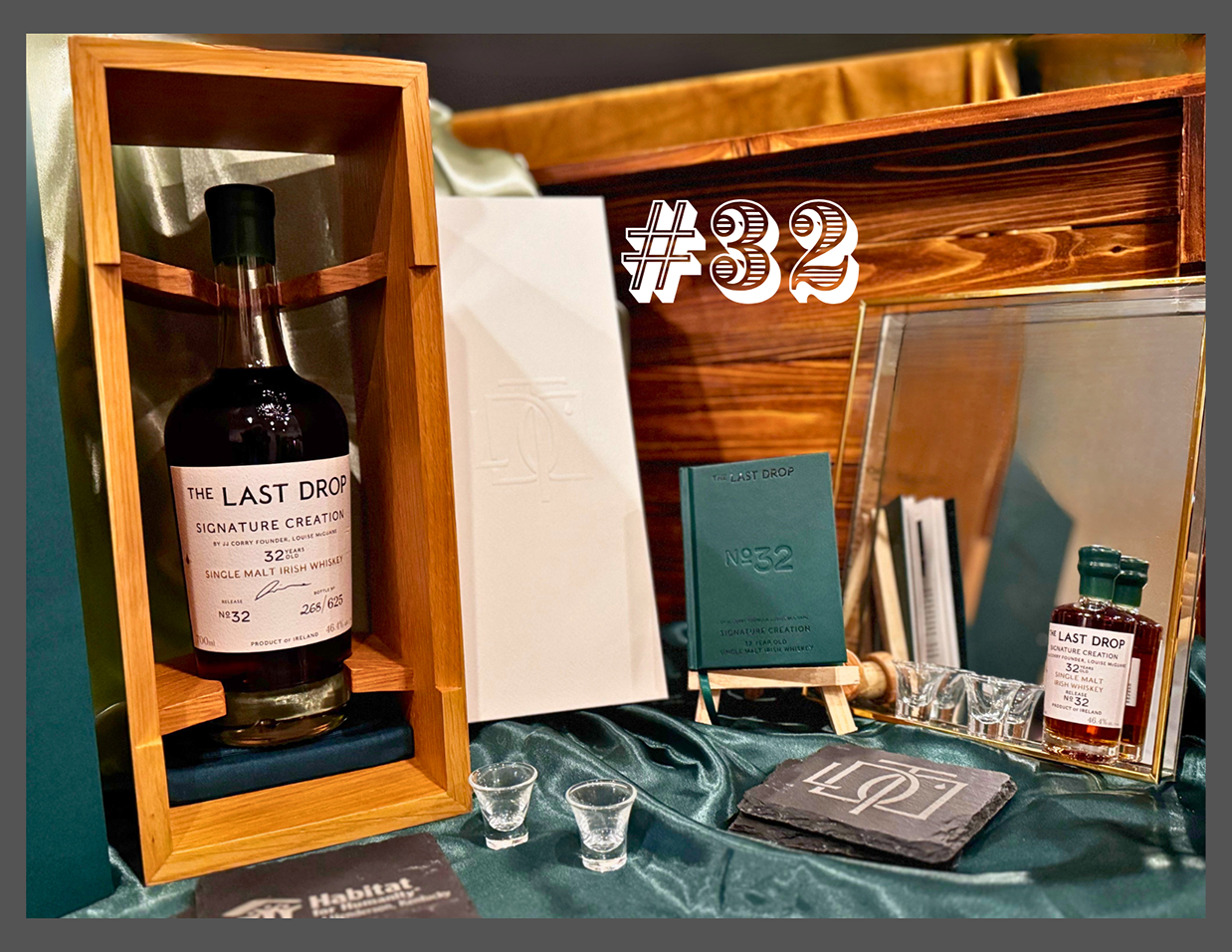 32ND TLD NO. 32 W_ COASTERS & MINI SHOT GLASSES