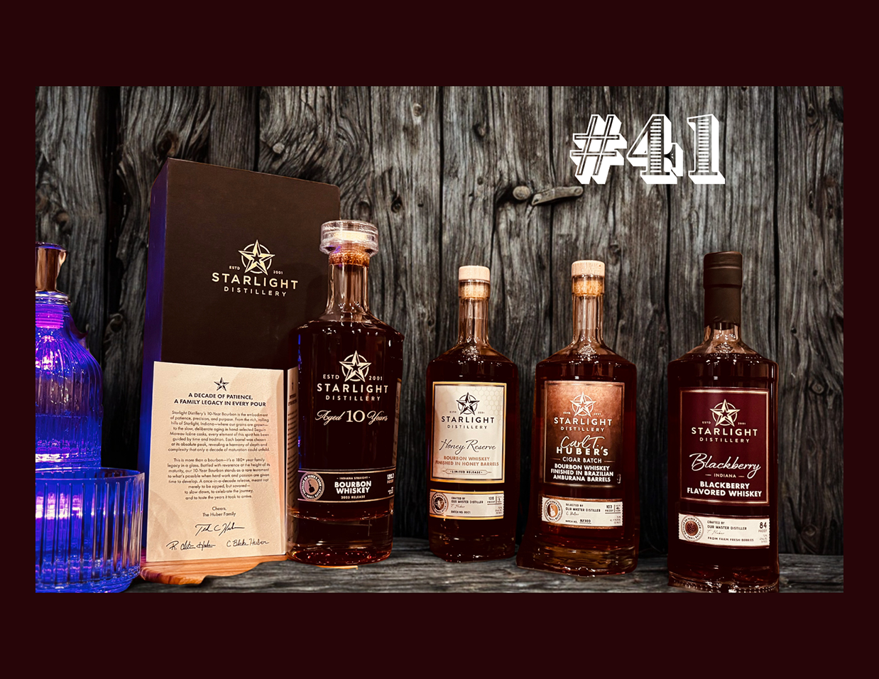 41ST HUBER STARLIGHT W_ DECANTER SET